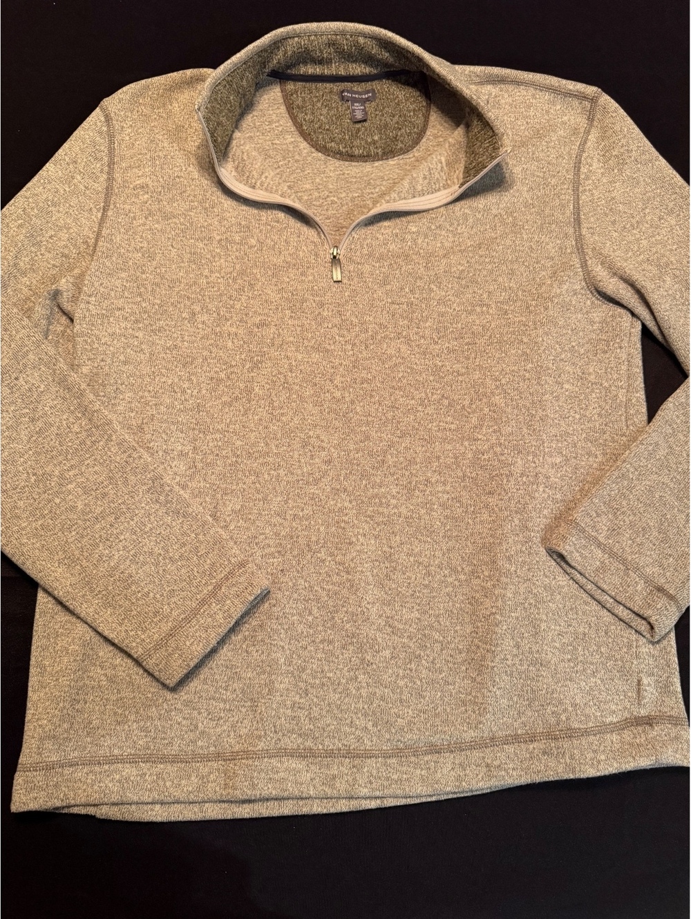 Van Heusen Men's XXL Beige Half-Zip Pullover Sweater